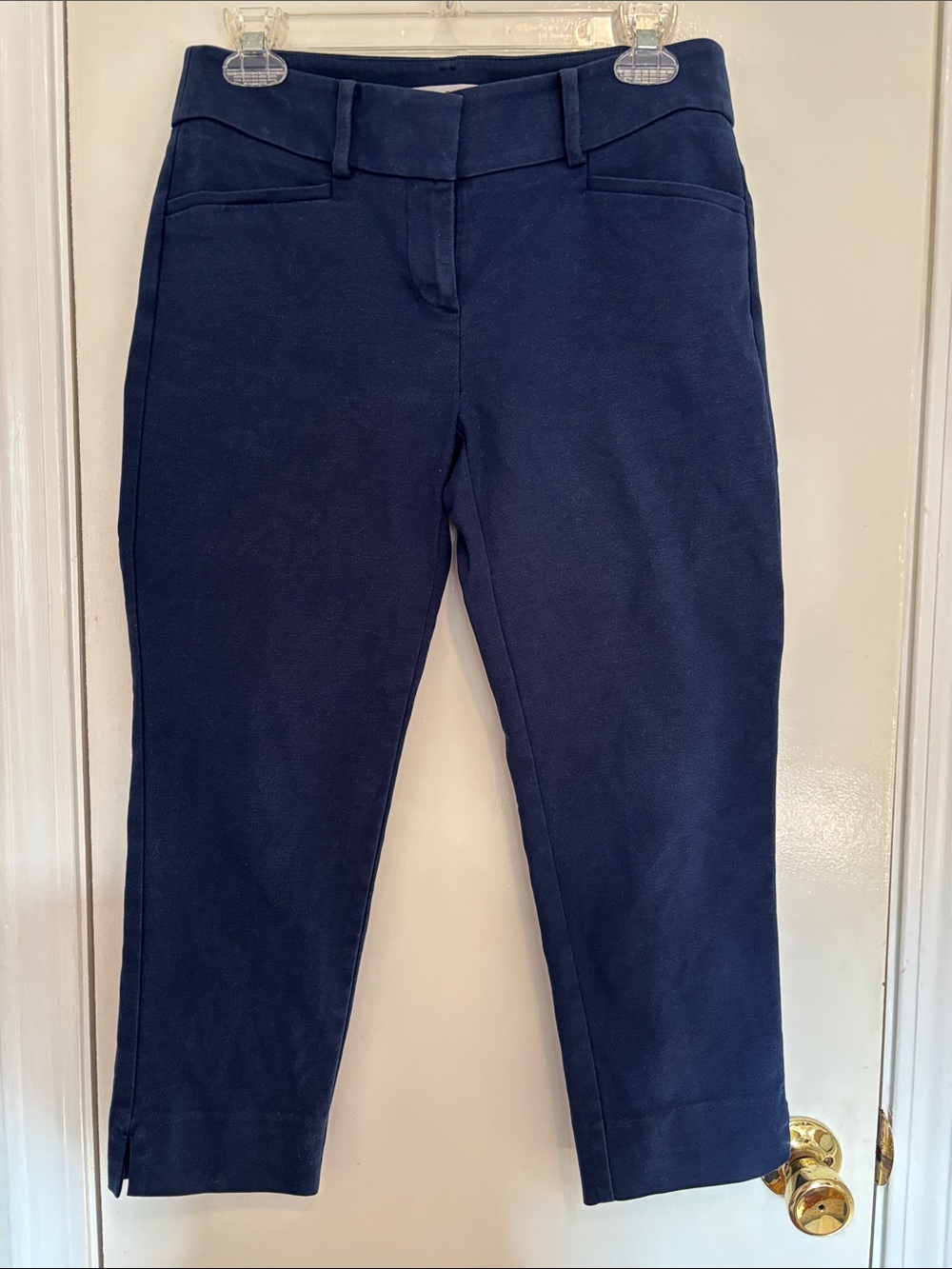 LOFT Navy Cropped Marisa Pants